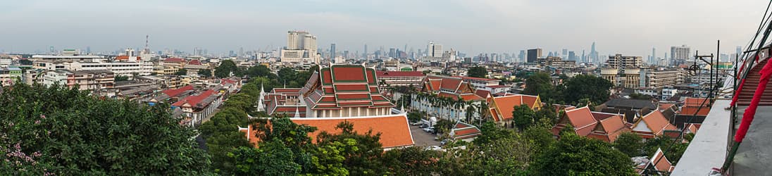 Aussicht vom Wat Saket (golden mount) in Bangkok.