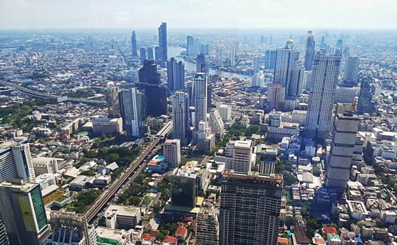 Aussicht vom Maha Nakhon Skywalk.
