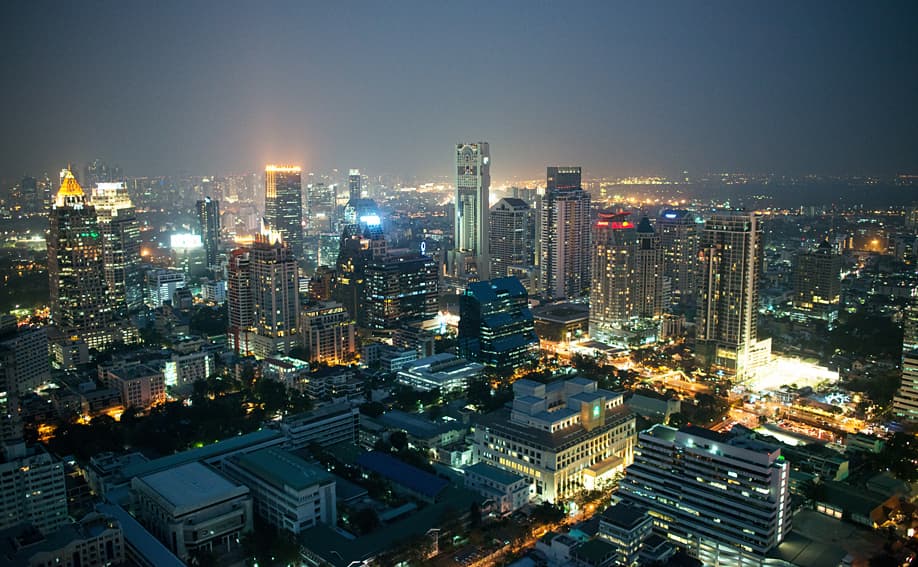 Blick über Bangkok von der Cloud 47 Rooftop Bar.