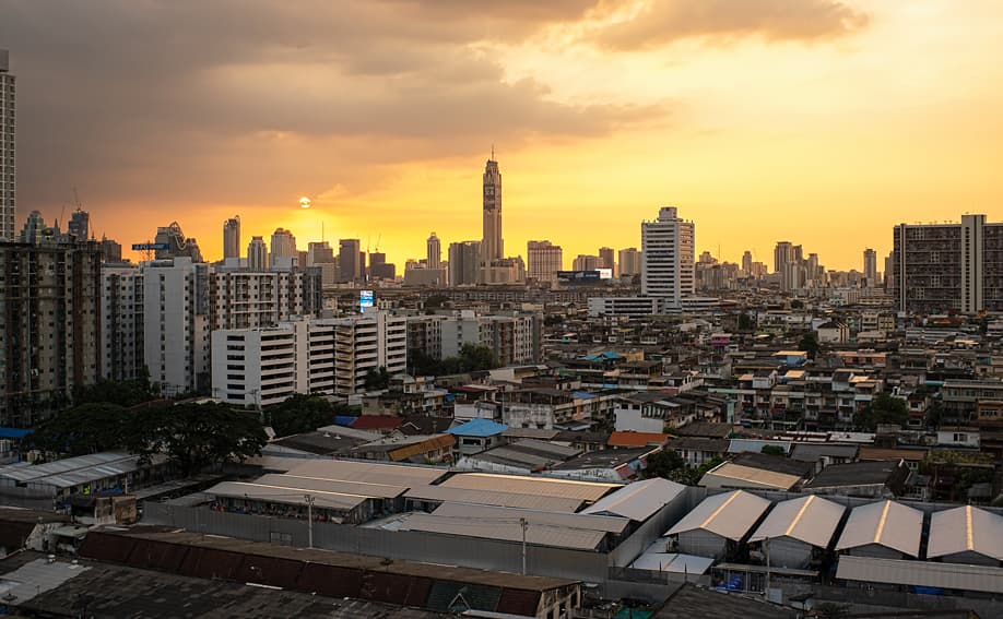 Metropolregion Bangkok - Aussicht von meinem Balkon.