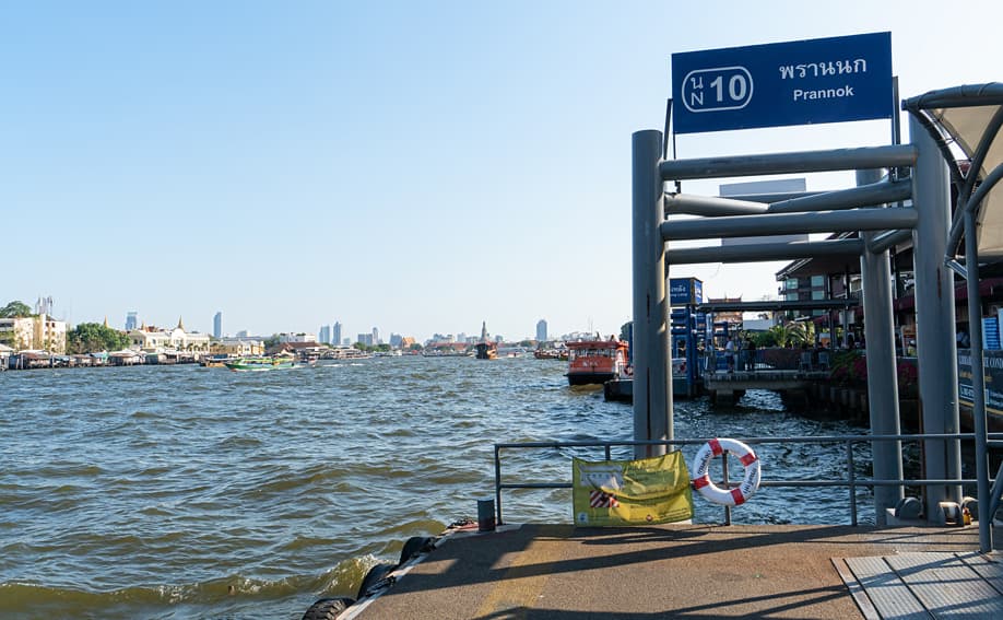 Prannok Pier und Wanglang Pier am Chao Phraya.