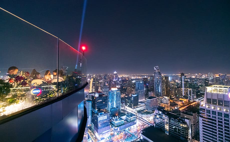 Cru Champagne Rooftop Bar Bangkok.