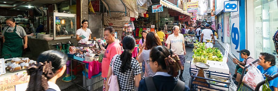 Wang Lang Market am Nachmittag.