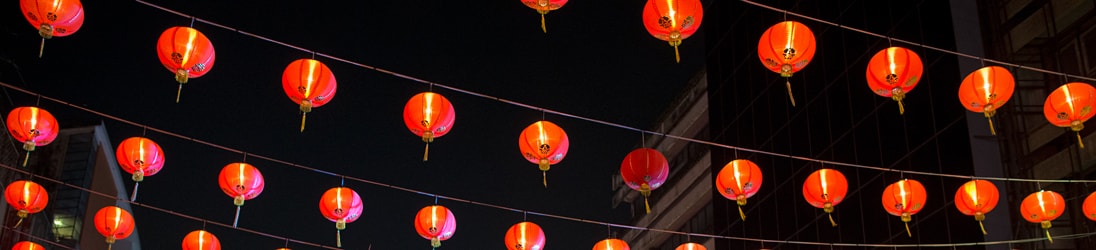 Chinesisches Neujahrsfest in Thailand: rote Lampions