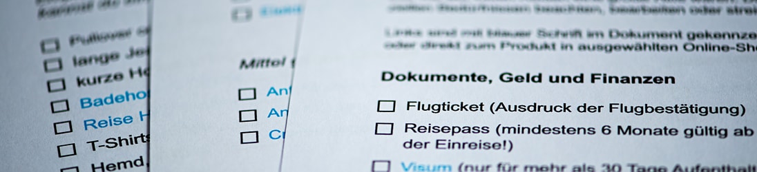 Packliste Thailand - Liste zum Ausdrucken und Abhaken