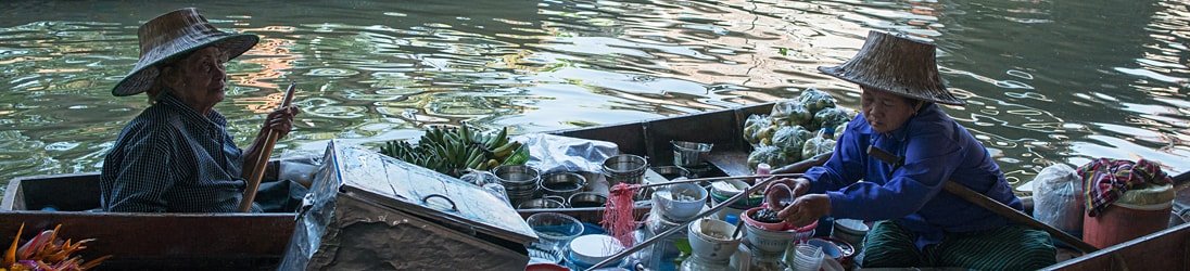 Schwimmender Markt in Bangkok.