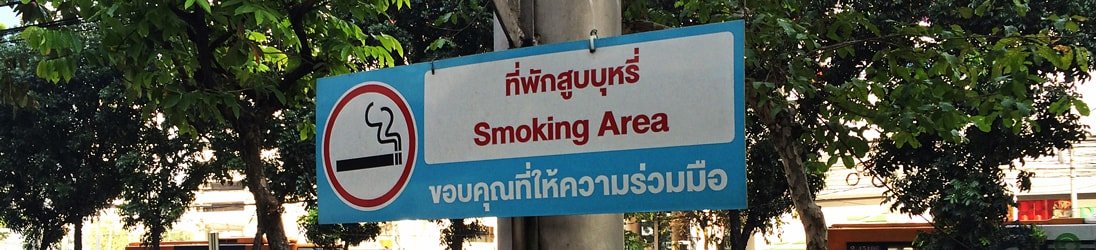 Raucherzone in Bangkok