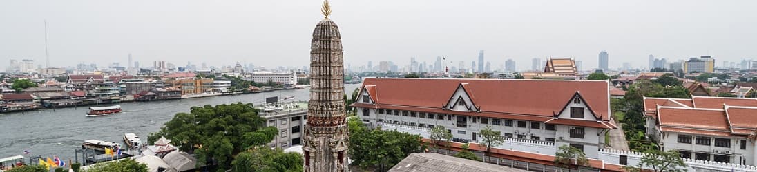 Aussicht vom Wat Arun in Bangkok.