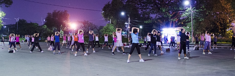 Aerobic im Park