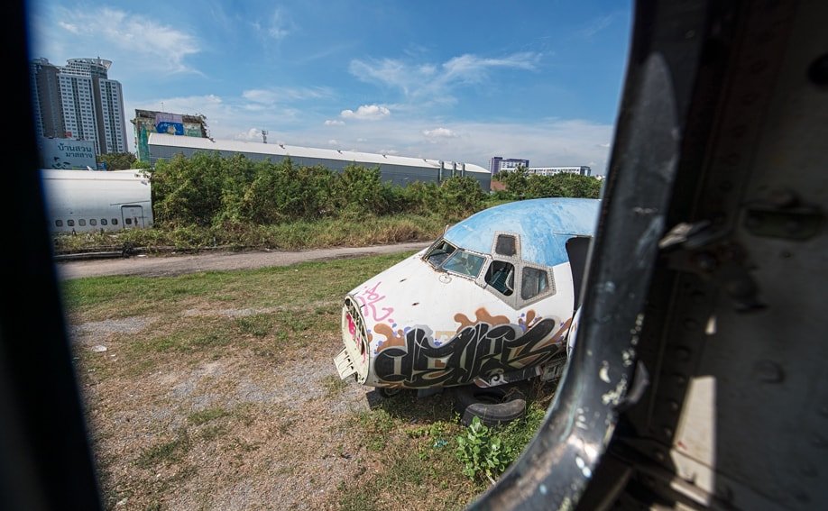 Der Flugzeugfriedhof in Bangkok.