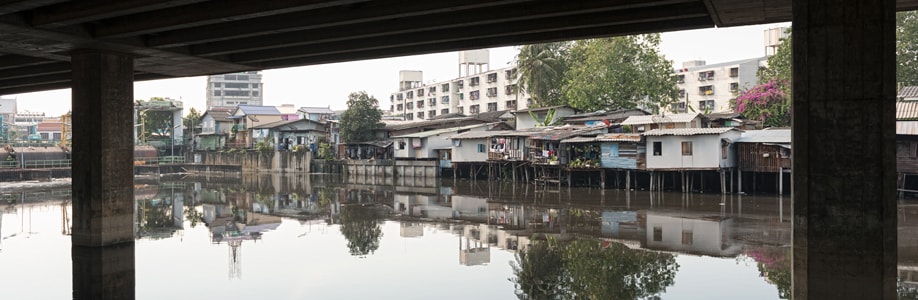 Kanal nahe des Chao Phraya in Bangkok