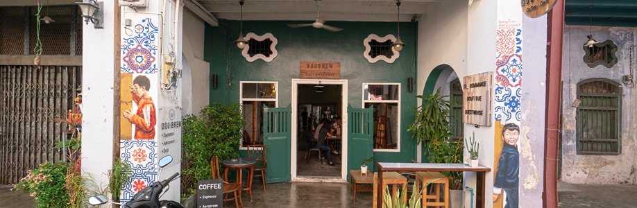 Ein kleines Café in Phuket Old Town.