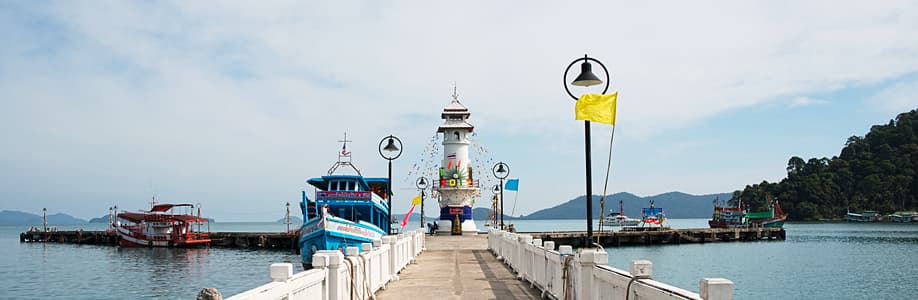 Leuchtturm am Bang Bao Pier.