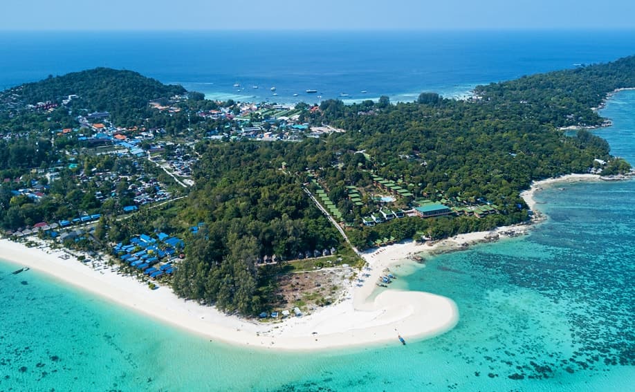 Koh Lipe von oben. Alle Strände der Insel auf einen Blick.