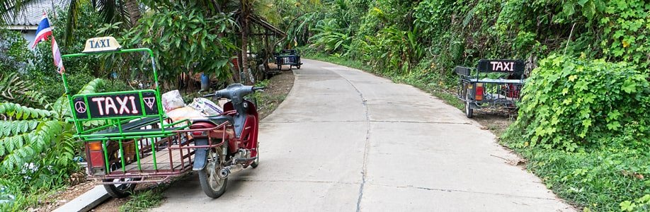 Taxis auf der Insel.