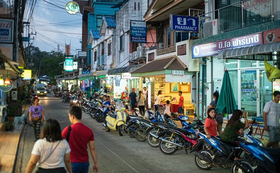 Samet City am frühen Abend.