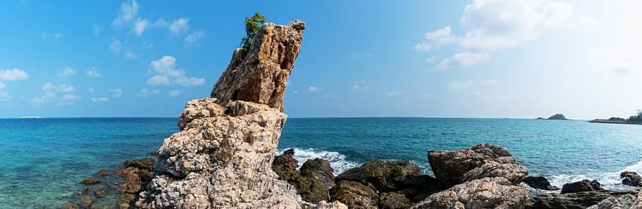 Felsen am Laem Kut Aussichtspunkt.