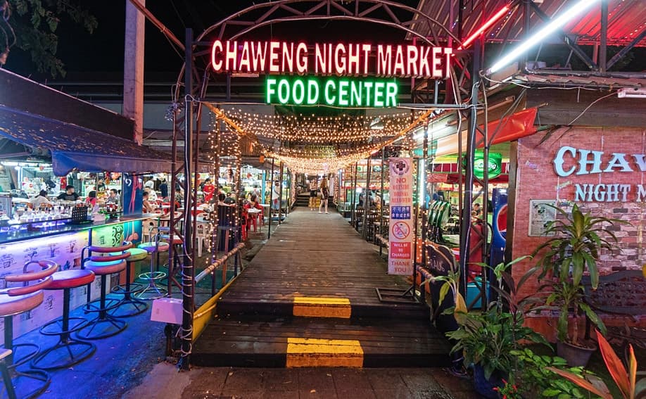 Nachtmarkt auf Koh Samui.