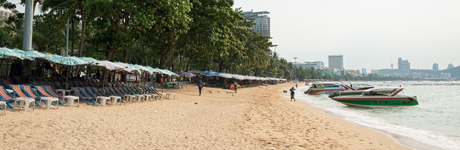 Pattaya Beach - Der Hauptstrand von Pattaya.