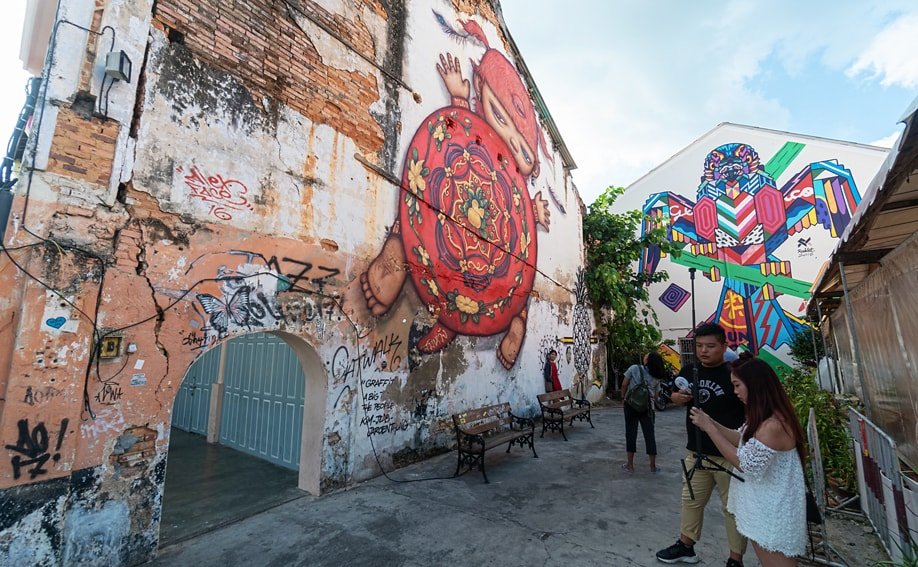 Street Art in der historischen Altstadt von Phuket.