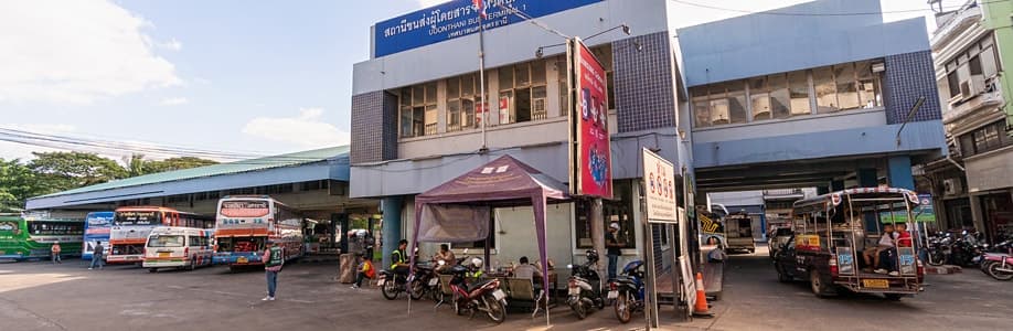 Der Udonthani Bus Terminal 1 im Stadtzentrum.