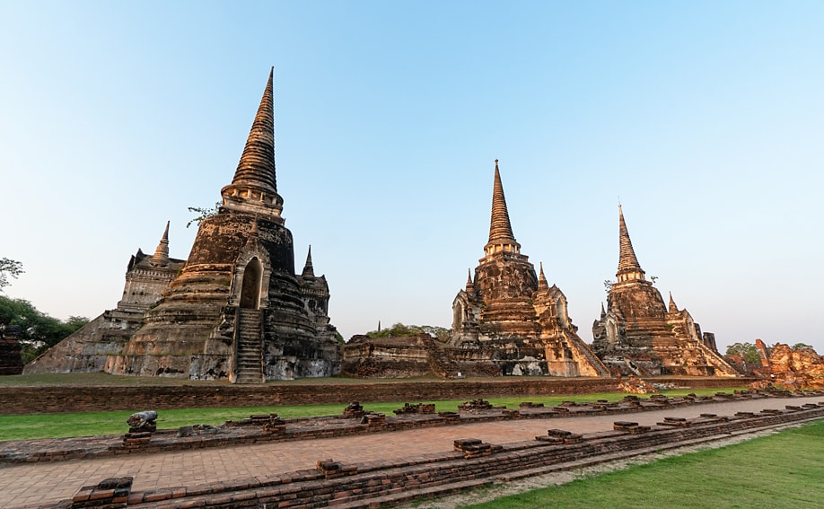 Der Wat Phra Si Sanphet in Ayutthaya