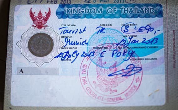 Visum für Thailand