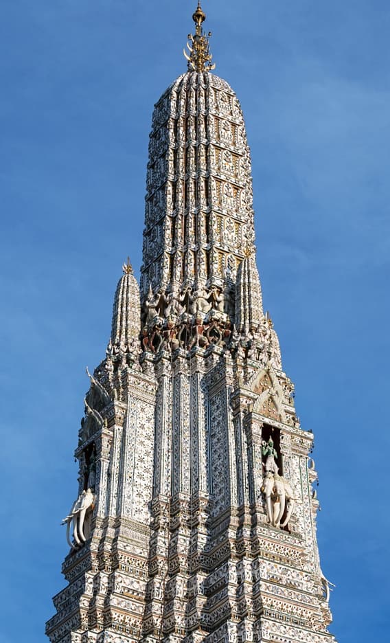 Die Turmspitze des Wat Arun