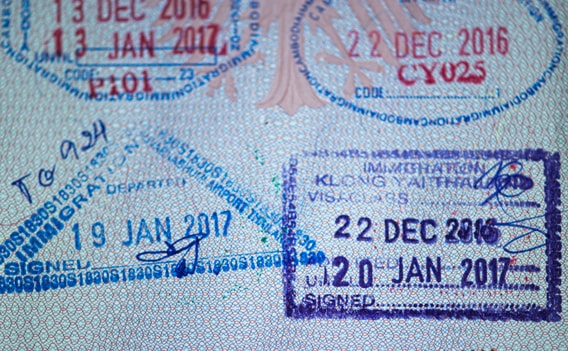 Visum on Arrival - Stempel im Reisepass